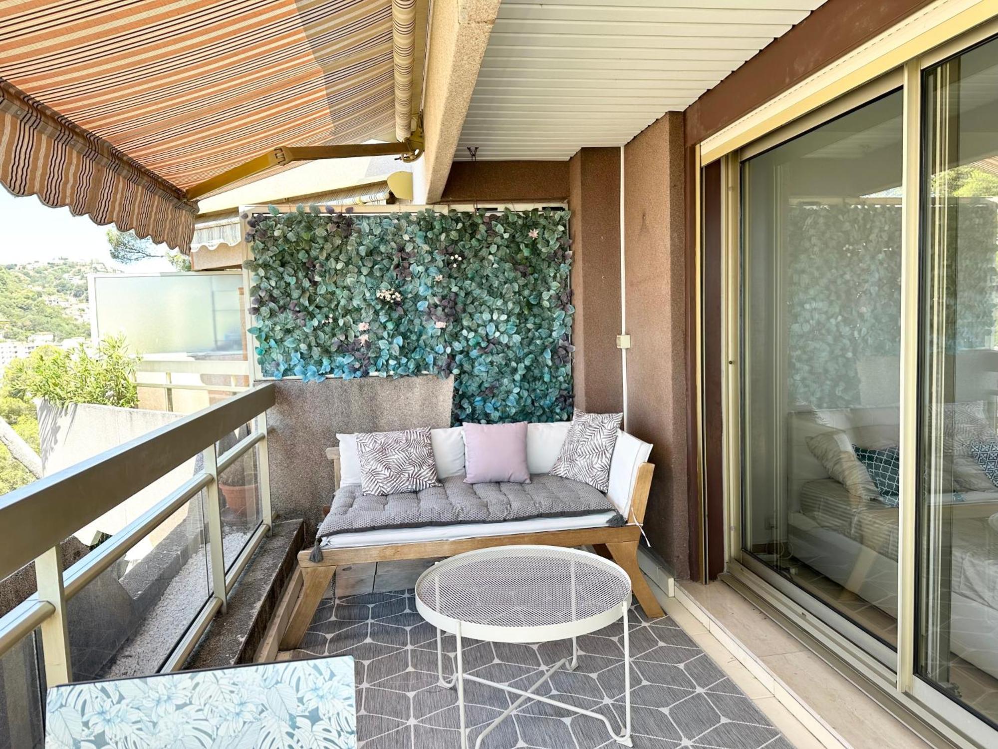 Appartamento Nice, Grand Studio - Piscine - Terrasse Vue Mer Esterno foto