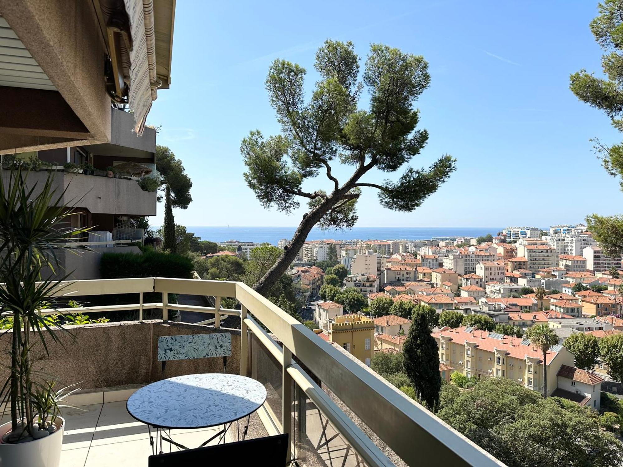 Appartamento Nice, Grand Studio - Piscine - Terrasse Vue Mer Esterno foto